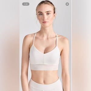 Alo Yoga Lavish Bra in Glossy White